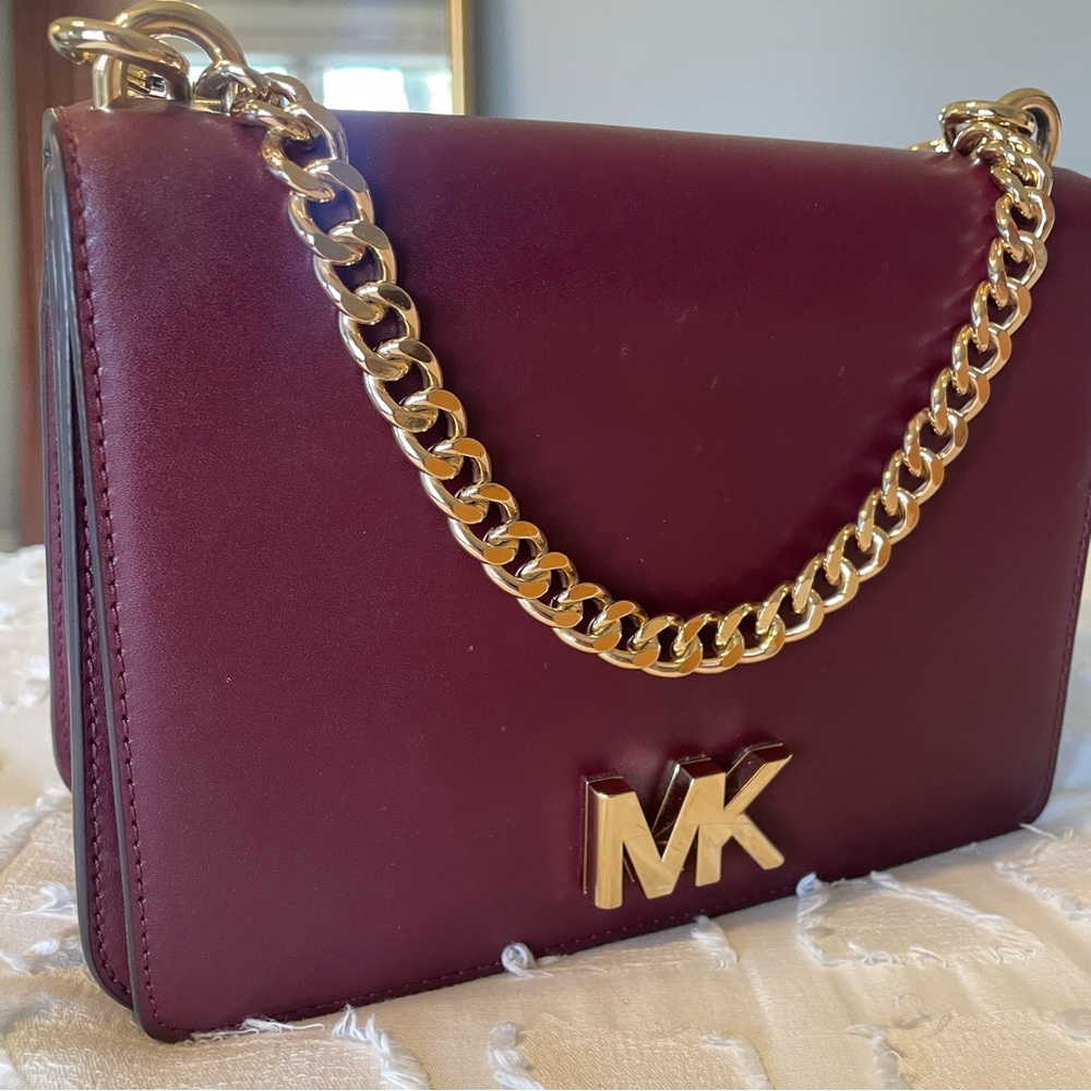 Michael Kors Burgundy Chain Shoulder Bag